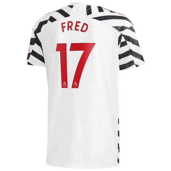 Camiseta Manchester United NO.17 Fred Tercera equipo 2020-2021 Blanco